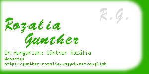 rozalia gunther business card