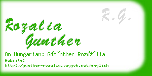 rozalia gunther business card